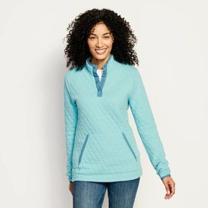 Orvis Light Blue Quilted Sweatshirt